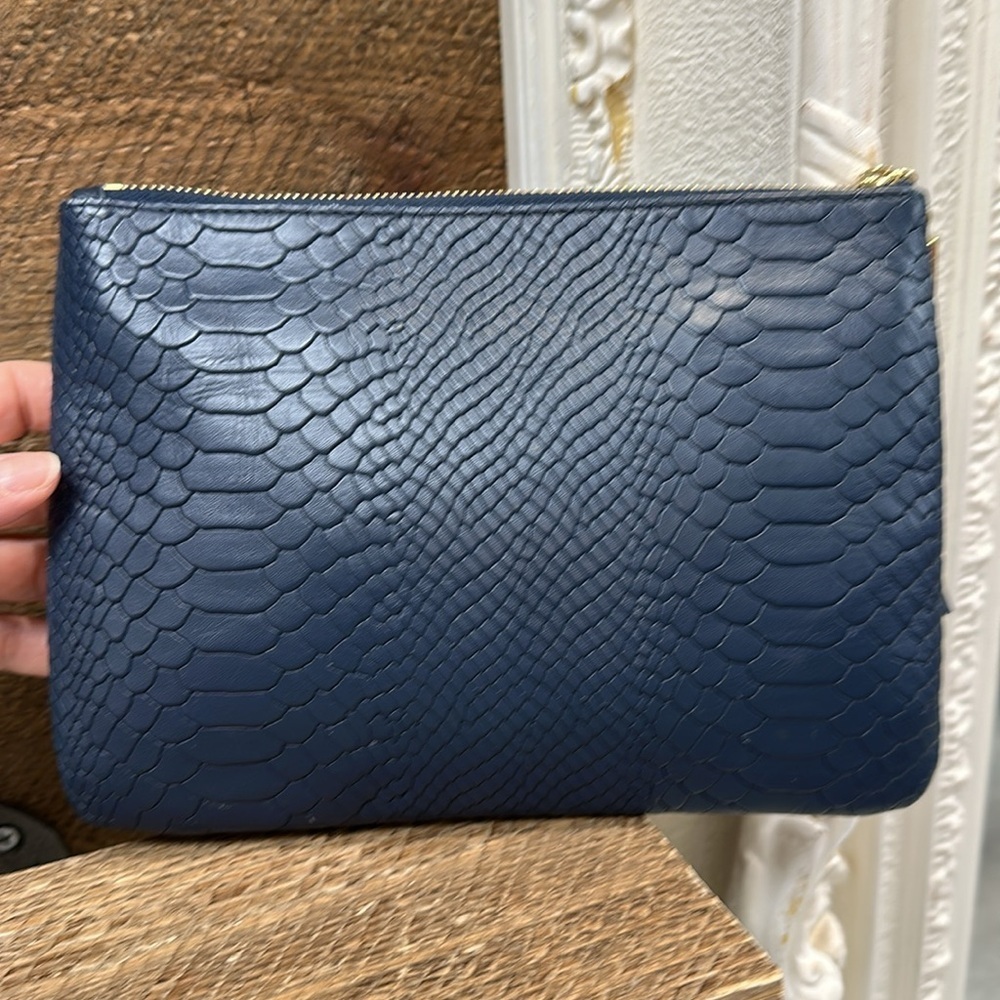 Navy Blue Clutch with Tassel - Picture 7 of 9